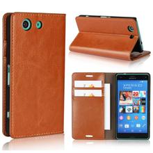 Роскошный чехол-бумажник для телефона, кожаный чехол для Sony Xperia Z3 Compact D5833, откидной Чехол, деловая защитная кобура 2024 - купить недорого