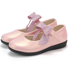 CUZULLAA 2019 New Children Shoes for Girls Princess Bow tie Lace Dance Shoes Kids Casual Shoes Flats for Girls Party Dress Shoes 2024 - buy cheap