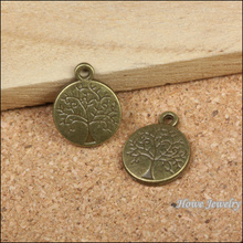 Wholesale 64 pcs Vintage Charms Tree Pendant Antique bronze Fit Bracelets Necklace DIY Metal Jewelry Making 2024 - buy cheap