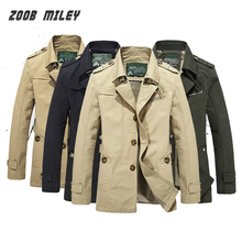 Fashion Men Business Jacket and Coat Big SIze M-4XL 5XL Causal Trench Coat Men Windbreaker Jacket Outerwear 2024 - buy cheap