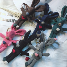 Creative Cute Rabbit Keychain Creative Corduroy Key Chain Bag Charm Car Pendant Key Ring Girl Birthday Gift 2024 - buy cheap