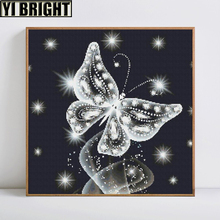 YI BRIGHT-pintura con diamantes mariposa 5D DIY, mosaico completo, bordado de diamantes, animales, punto de cruz, Kit de diamantes de imitación para manualidades 2024 - compra barato