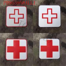 Parche de PVC de la Cruz Roja para táctica médica 3D, insignias de la Cruz Roja, carcasa suave, táctico militar al aire libre, 8cm 2024 - compra barato