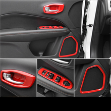 Inner door bowl window switch panel door Horn ring car interior decoration Car styling accessories For Jeep Compass 2017-2019 2024 - buy cheap
