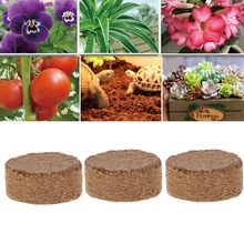 Fibra de coco coir solo nutricional leve para jardim base comprimida de plantas 2024 - compre barato