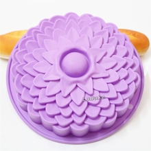 Molde redondo de silicona con forma de girasol de alta calidad, diseño de flores bonitas, para pastel, suministros para hornear mousse diy 2024 - compra barato