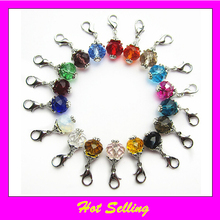 Hot selling 18pcs/lot mix 18 color crystal dangle floating charms living glass floating pendant lockets charms 2024 - buy cheap