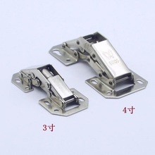 10 Pcs 90 Degree Cabinet Hinges 3 Inch No-Drilling Hole Bridge Shaped Spring Hinge Cupboard Door Furniture Hardware With Screws 2024 - buy cheap