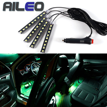 AILEO Car RGB LED Strip Light LED Strip Lights Colors Car Styling Decorative Atmosphere Lamps Car Interior Light With Remote 12V 2024 - buy cheap