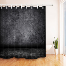 LB Black Wall Stone Floor Shower Curtain Bathroom Vintage Grunge Art Washable Waterproof Polyester Fabric For Home Bathtub Decor 2024 - buy cheap