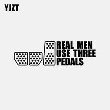 YJZT 17.3CM*5CM Real Men Use Three Pedals Vinyl Car Sticker Fashion Decal Decoration C11-1971 2024 - buy cheap