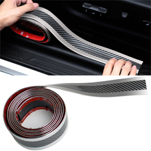 2.5m Universal Flexible Carbon Fiber Car Scuff Plate Auto Door Sill Front Step Scuff Plate Protector Guard Strip Car Styling 2024 - buy cheap