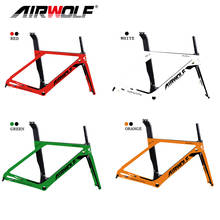 Airwolf Multi Color Paint carbon road disc frame Di2/Mechanical UD black Full carbon road bike disc frame 142*12mm carbon bike 2024 - buy cheap