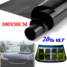 300*50cm VLT Black Film Roll Tint Window Car Tint Auto Glass Window Summer House Sunscreen UV Adhesive Film Stickers 2024 - buy cheap