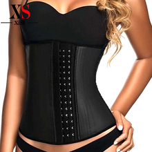 Sexy waist cincher waist trainer corset Slimming Shapewear women Rubber Latex Corset  steel boned black corsets and bustier 2024 - buy cheap