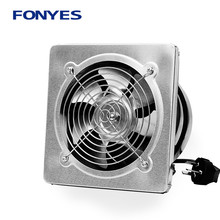 Stainless steel panel exhaust fan industry Exhaust fan high speed kitchen Smoke wall Ventilation fan 6 inch 2024 - buy cheap