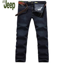2017 AFS JEEP Men Plus Cashmere Thickened Breathable Jeans Large Yards Loose Comfortable Casual Straight Winter Warm Jeans  138 2024 - buy cheap