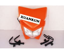 XUANKUN Kawasaki klx Motocross Universal Headlight Conversion Grimace Headlight Lamp Shade Hood Ghost Mask 2024 - buy cheap