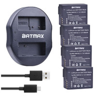 Batmax 4 шт. DMW-BLC12 DMW BLC12 DMWBLC12 батареи и USB двойное зарядное устройство для Panasonic DMC GH2 G5 G6 V-LUX4 DMC-GH2 FZ1000 FZ200 2024 - купить недорого
