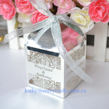 Fancy laser cut silver cake decoration favor box,souvenirs for baptismal favors gold paper cupcake boxes 2024 - buy cheap