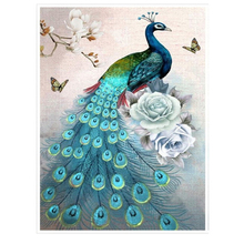 Diamond embroidery peacock 5d diy diamond painting full square round mosaic animal picture of rhinestones cross stitchZP-2283 2024 - buy cheap