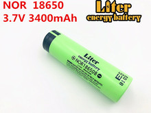 Bateria de energia litros, 100% original, 4 peças, 3.7v, 3400mah, bateria 18650 de íon de lítio nor18650b, recarregável para tablet 2024 - compre barato