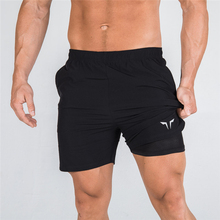 Men's 2 In 1 Joggers Shorts fashion men's shorts men's clothing 2019 summer men's Sweatpants jogger casual quick-drying shorts 2024 - compre barato