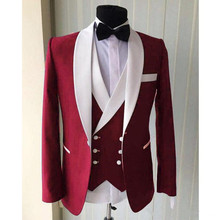 High Quality One Button Groomsmen Shawl Lapel Groom Tuxedos Men Suits Wedding/Prom Best Man Blazer ( Jacket+Pants+Tie+Vest) A160 2024 - buy cheap