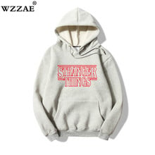 100% Cotton Stranger Things Printed Men's Hoodie Fashion Winter Autumn Men Women Japanese Streetwear Hip Hop Hoodies Sweatshirts 2024 - buy cheap