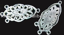 Бесплатная доставка 180 шт. тибетские серебряные филигранные овальные 3-в-1 разъемы A66 2022 - купить недорого