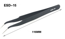 Modelo de pinça inoxidável com 115mm, pinça antiestática com falta de precisão 2024 - compre barato