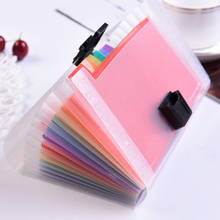 13 Grids A6 Document Bag Cute Rainbow Color Mini Bill Receipt File Bag Pouch Folder Organizer File Holder Office Supply 2024 - buy cheap