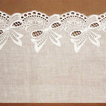 Yackalesi-Lote de 14 Yds de encaje de algodón para 100%, bordado de ojales, apliques de mariposa, pasamería con flores, ropa de costura de encaje de 11,5 cm 2024 - compra barato