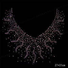 2pc/lot  hot fix rhinestud rhinestones motif transfer on design rhinestones fix hot fix rhinestone transfer motifs for sweater 2024 - buy cheap