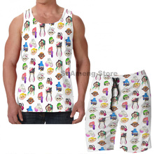 Summer Casual funny print men Tank Tops Women Splatoon 2  men Board beach shorts women sets fitness sleeveless vest 2024 - buy cheap