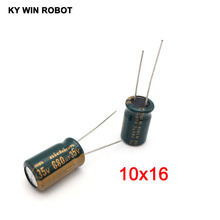 10pcs electrolytic capacitors 680UF 35V 10x16mm 105C Radial High-frequency low resistance Electrolytic Capacitor 2024 - buy cheap