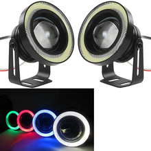 1 SET 3.5 3.0 2.5 inch R500 Universal for car styling Angel Eyes Fog lamp DRL Daytime Running light 30W Led COB Driving Lamp 2024 - buy cheap