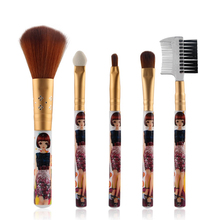 5pcs Professional Makeup Brushes Set Eye Shadow Lip Brow Brush Cartoon Printing Powder Foundation Make Up Tools Drop shipping 2024 - buy cheap