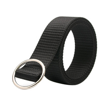 New Unisex belt fashion high quality Nyon Round ring buckle Men belt solid color Men and Women cowboy pants belt 2024 - buy cheap