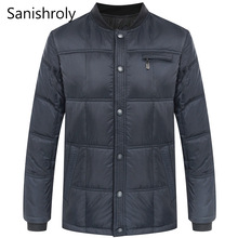 Sanishroly casaco masculino acolchoado s400, jaqueta estilosa masculina curta e espessa para outono e inverno 2019 2024 - compre barato