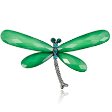Zlxgirl jewelry Green dragonfly insect brooch jewelry for women men kids christmas gifts fashion women hijab pins clothing pins 2024 - buy cheap