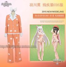 Anime Bakemonogatari Cos Hanekawa Tsubasa Disabled cat Cartoon Female Woman Halloween Cosplay Costume 2024 - buy cheap