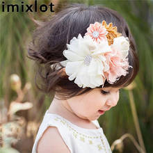 IMIXLOT Baby Hair Bows Girls Headwear New Fashion Hair Bands Lace Fabric Headbands Children Flower Hair Accessories 2024 - buy cheap