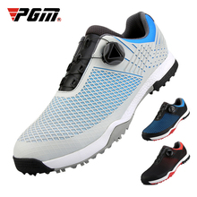 PGM Мужская обувь для гольфа с пряжкой, водонепроницаемые кроссовки, дышащие вращающиеся шнурки, кроссовки для мужчин, нескользящая обувь для гольфа D0704 2024 - купить недорого