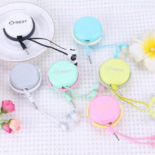 Cute Colorful Noodle Earphones 3.5mm Macaron Box In-ear Stereo With Mic Music Earplugs For Kids Girl Gifts for Samsung iphone 2024 - buy cheap