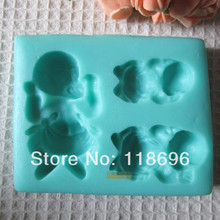 Free shipping Three styles to sleep babe mold fondant Cake decoration molds 100% Food grade material chocolate molds No.si386 2024 - buy cheap