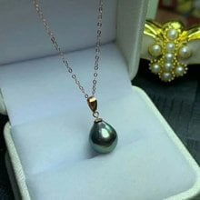Shilovem-colgante de perlas naturales de agua dulce para mujer, oro amarillo de 18k, joyas finas, piedras preciosas de moda, sin collar, mymz9-9.522zz de regalo 2024 - compra barato