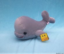 Peluche pequeño de delfín gris, juguete de peluche de cabeza grande, muñeco de ballena, regalo de cumpleaños de alrededor de 23cm 2024 - compra barato