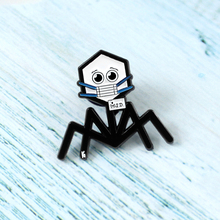 Black Spider Enamel Pins Creative with Mask Cartoon Black Widow Spider ID Brooch Denim T-shirt Badge Pins Fun Personality Gifts 2024 - buy cheap