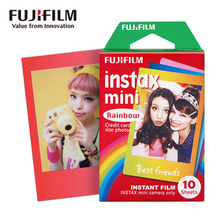 Fujifilm Instax Mini 9-Película de papel fotográfico instantáneo, 10 hojas, arcoíris, Mini 11 8 7s 7 50i 90 25 dw Share SP-1 2024 - compra barato